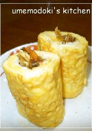 「小魚の佃煮」巻き卵焼き-レシピのメイン写真