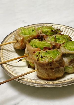 居酒屋風豚バラレタス巻き-レシピのメイン写真