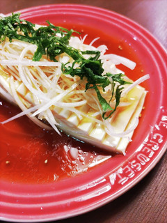簡単☆中華風・ネギ香る豆腐&大葉サラダ-レシピのメイン写真