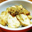 鶏もも肉に長ねぎ・しょうが・ニンニク丼。