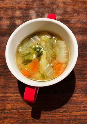 大根菜と根菜合わせ味噌汁-レシピのメイン写真