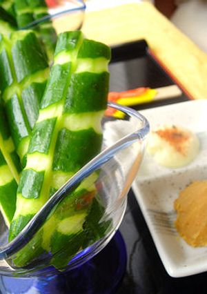 もろキュ~✿飾り切り✿~縞模様編-レシピのメイン写真