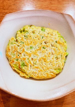 ヘルシーなオートミールと野菜のお好み焼き-レシピのメイン写真