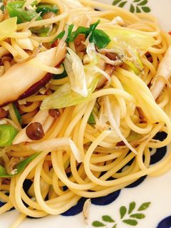 ネギじゃこキノコの和風パスタ-レシピのメイン写真