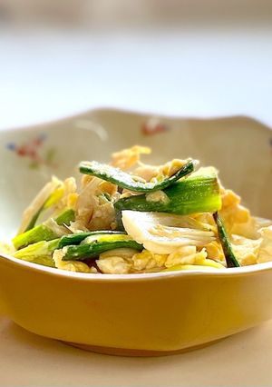 にんにくの葉の卵炒め-レシピのメイン写真
