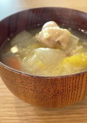 無水調理★鶏肉と野菜の鶏ガラ塩麹スープ-レシピのメイン写真