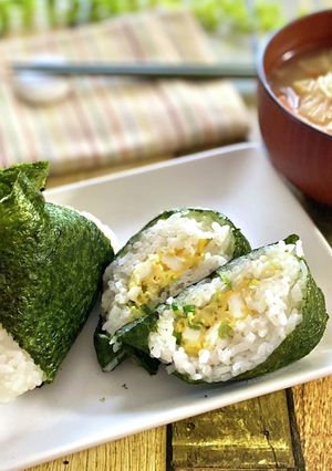 パッタンおにぎり だしネギ卵-レシピのメイン写真