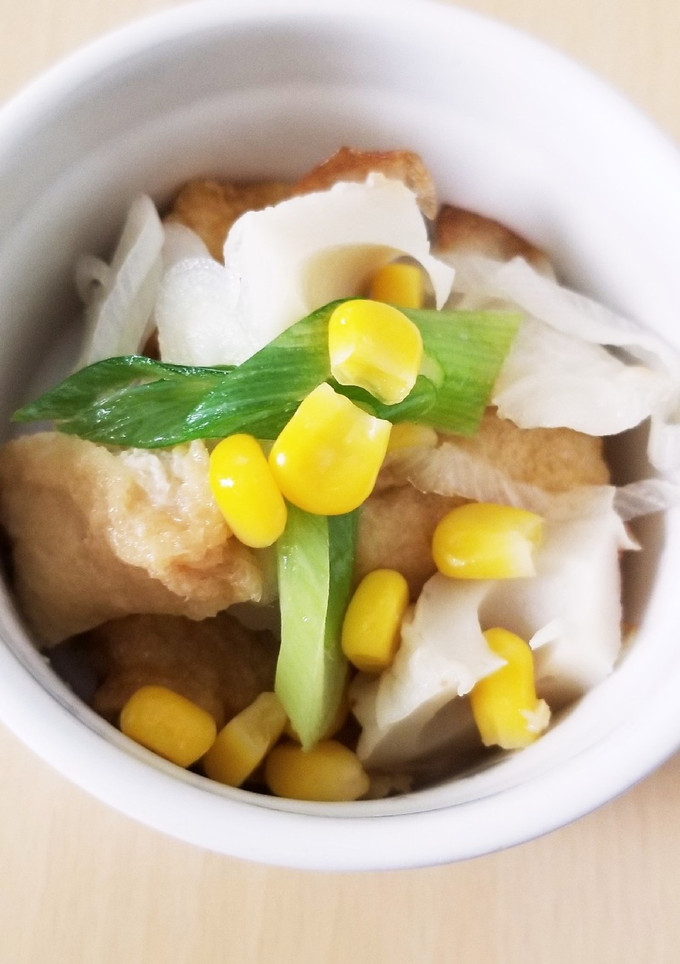 ちくわとコーン、うすあげの煮込み-レシピのメイン写真