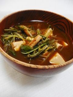 水菜と豆腐の味噌汁-レシピのメイン写真