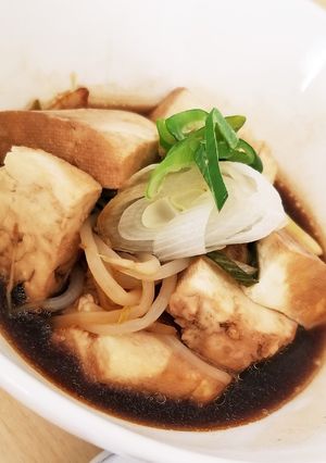 オイスターソースでレンチン豆腐の煮込み-レシピのメイン写真