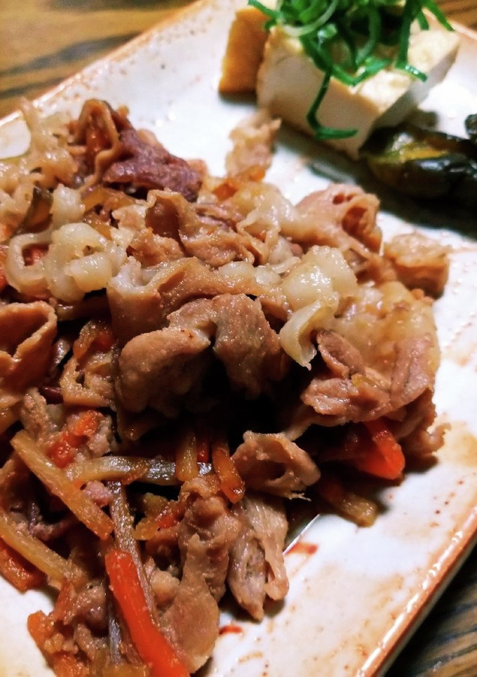豚肉と冷凍ごぼうのハチミツ生姜煮-レシピのメイン写真