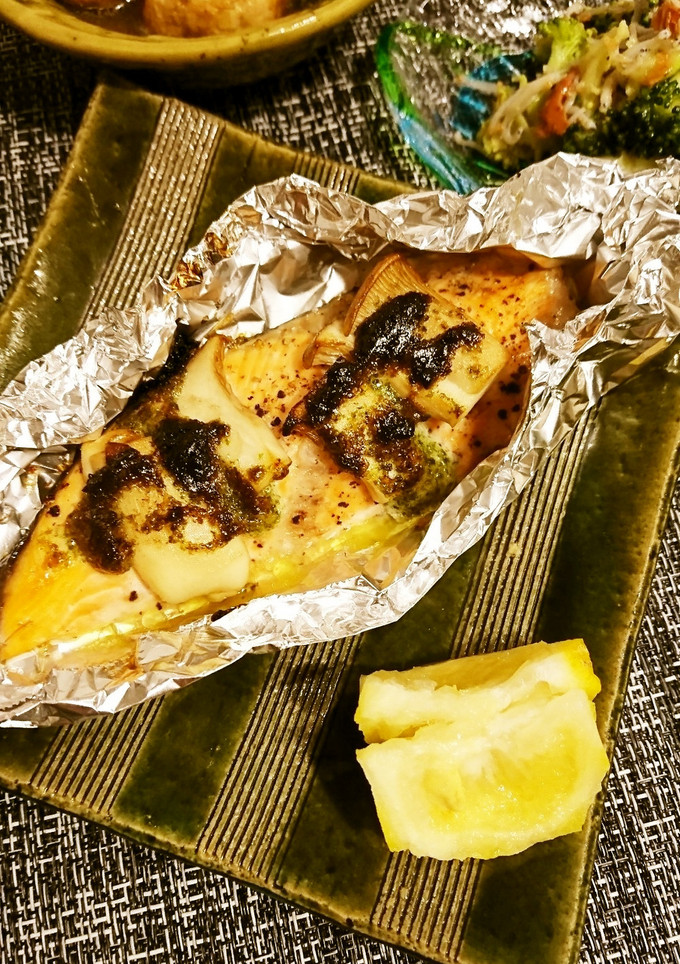 鮭の青のりマヨホイル焼き-レシピのメイン写真