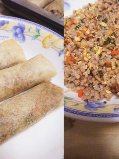 同じ具材で、揚げない春巻き&チャーハン-レシピのメイン写真