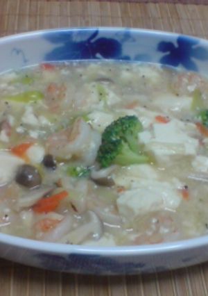 ホッとする　海老と豆腐のあんかけ風-レシピのメイン写真