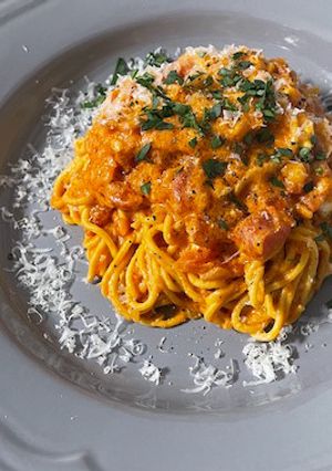 糖質制限！トマトクリームチーズパスタ-レシピのメイン写真