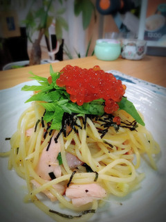 鮭といくらの親子パスタ-レシピのメイン写真