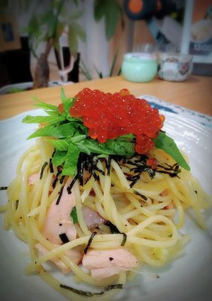 鮭といくらの親子パスタ-レシピのメイン写真