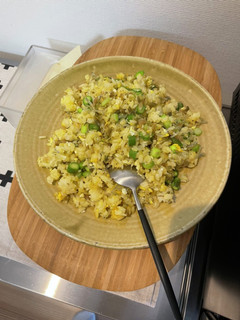 アスパラとちりめんじゃこの春色チャーハン-レシピのメイン写真