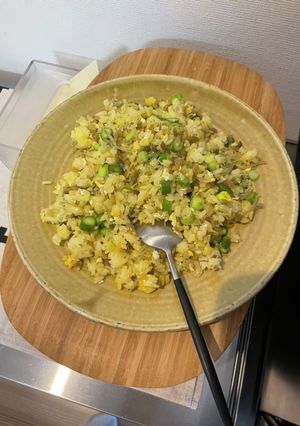 アスパラとちりめんじゃこの春色チャーハン-レシピのメイン写真
