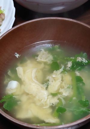 クレソンのたまごスープ-レシピのメイン写真