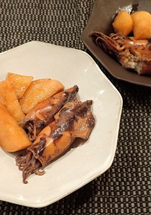 ヤリイカと長いもの煮つけ-レシピのメイン写真