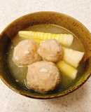 鶏団子と細竹の塩麹煮♪【冷凍保存】にも