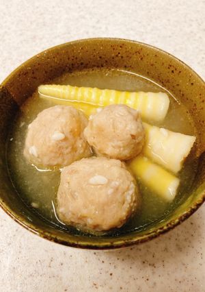 鶏団子と細竹の塩麹煮♪【冷凍保存】にも-レシピのメイン写真