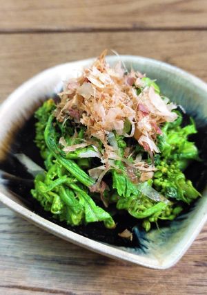 レンチン◎菜の花のおかか和え◎時短-レシピのメイン写真