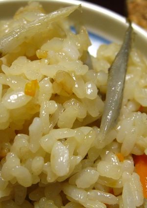 圧力鍋で作る鶏皮炊き込みご飯-レシピのメイン写真