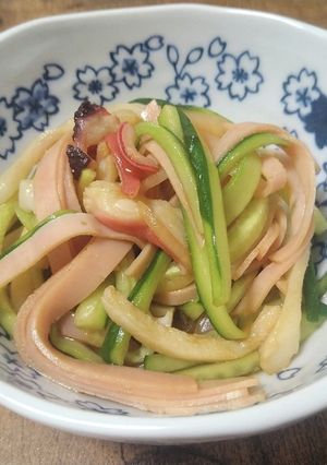 春の中華風小鉢(たこハムきゅうり)-レシピのメイン写真