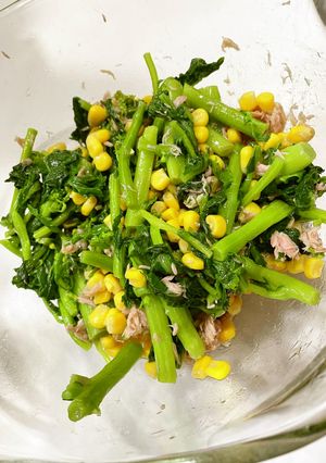 かき菜のツナコーンサラダ-レシピのメイン写真