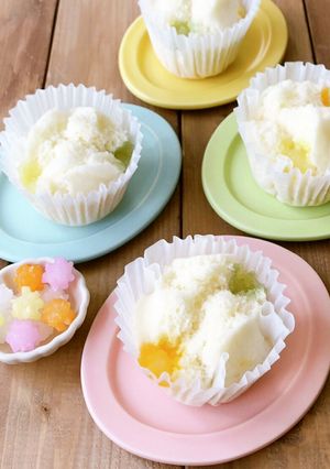 簡単♪キラキラ蒸しパン／こんぺい糖-レシピのメイン写真