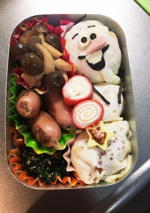 3歳　年少さんオラフ弁当-レシピのメイン写真