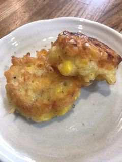 コーンとシラスのお焼き-レシピのメイン写真