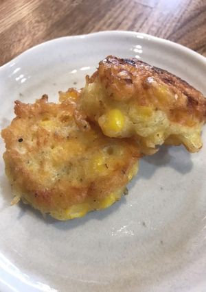 コーンとシラスのお焼き-レシピのメイン写真