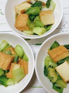 簡単!厚揚げとチンゲン菜の煮物-レシピのメイン写真