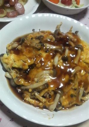 豚肉のしめじオムレツあんかけ-レシピのメイン写真