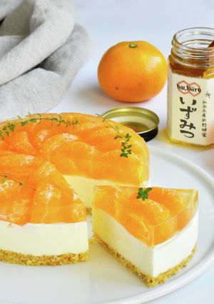 みかんと「いずみつ」のレアチーズケーキ-レシピのメイン写真