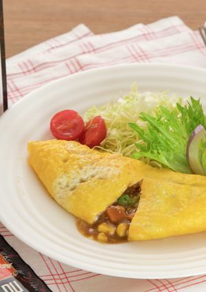 管理栄養士の☆食養生カレーでベジオムレツ-レシピのメイン写真