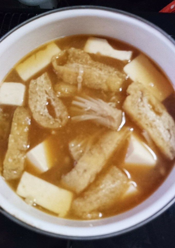 豆腐とえのきと揚げのお味噌汁〜-レシピのメイン写真