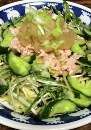きゅうりの浅漬けのあっさり冷製パスタ-レシピのメイン写真
