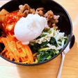 ポーチドエッグでビビンバ丼