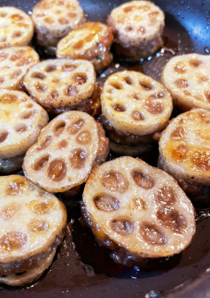 蓮根の挟み揚げ〜甘タレ〜-レシピのメイン写真