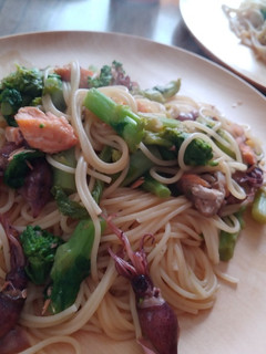 ホタルイカとサーモンの春のスパゲッティ-レシピのメイン写真