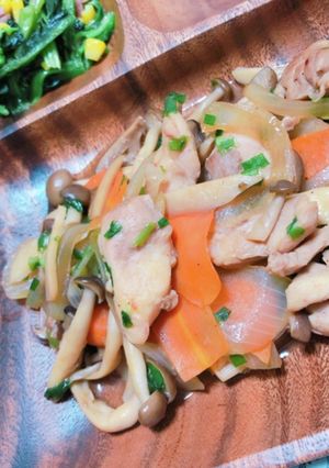 鶏野菜のガーリック炒め-レシピのメイン写真