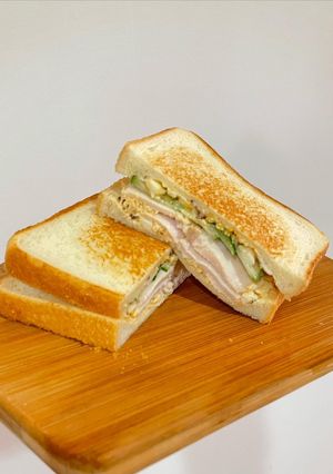 QC ホットサンド 鶏ハム/胡瓜/卵-レシピのメイン写真
