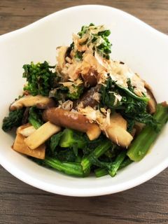 菜の花と椎茸の簡単ポン酢和え-レシピのメイン写真