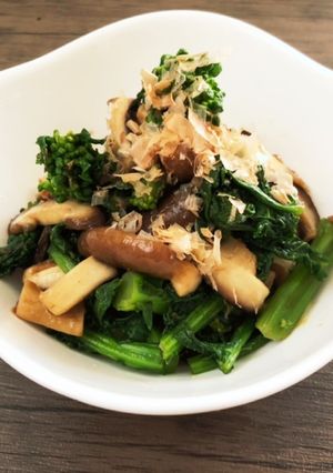 菜の花と椎茸の簡単ポン酢和え-レシピのメイン写真