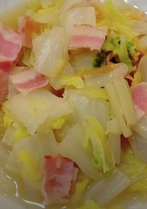 白菜とベーコンのコンソメ炒め-レシピのメイン写真