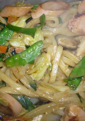 簡単焼きうどんオイマヨ味-レシピのメイン写真